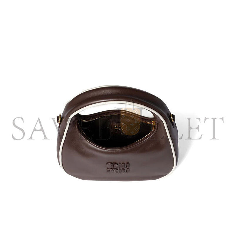 MIU MIU WANDER PIPED-LEATHER BAG 5BC125 (20*13*6cm)